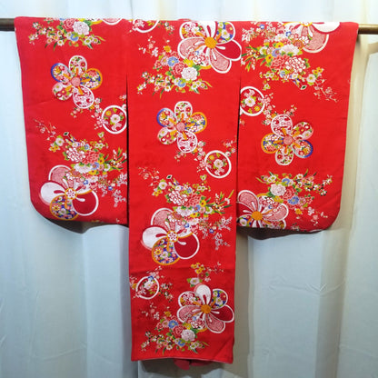 "Pinwheel Blossoms" Vintage Girl's Kimono