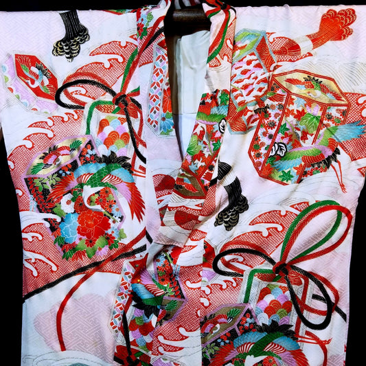 "Kai Awase" Vintage Girl's Kimono