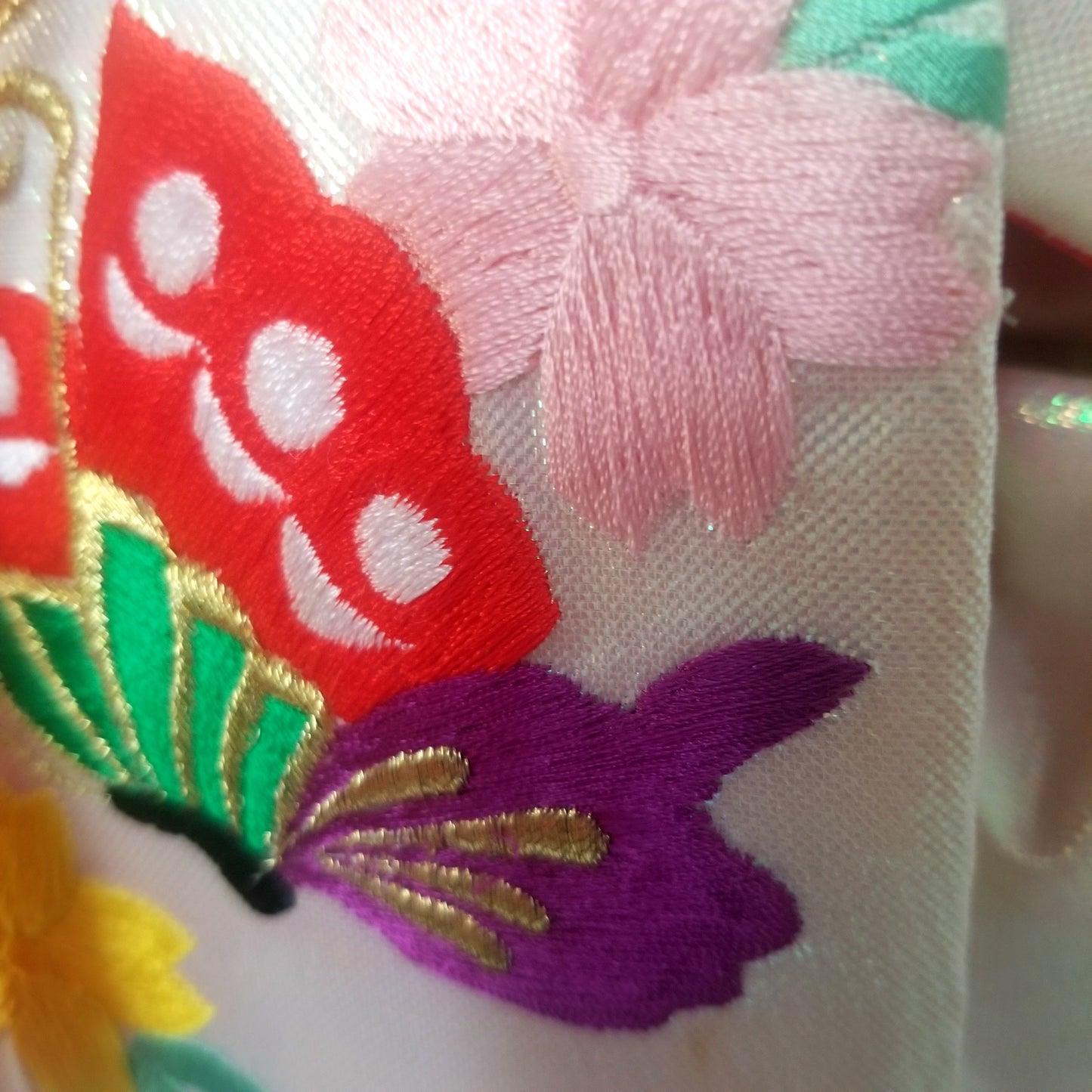 "Fancy White" Girls' Obi Bow