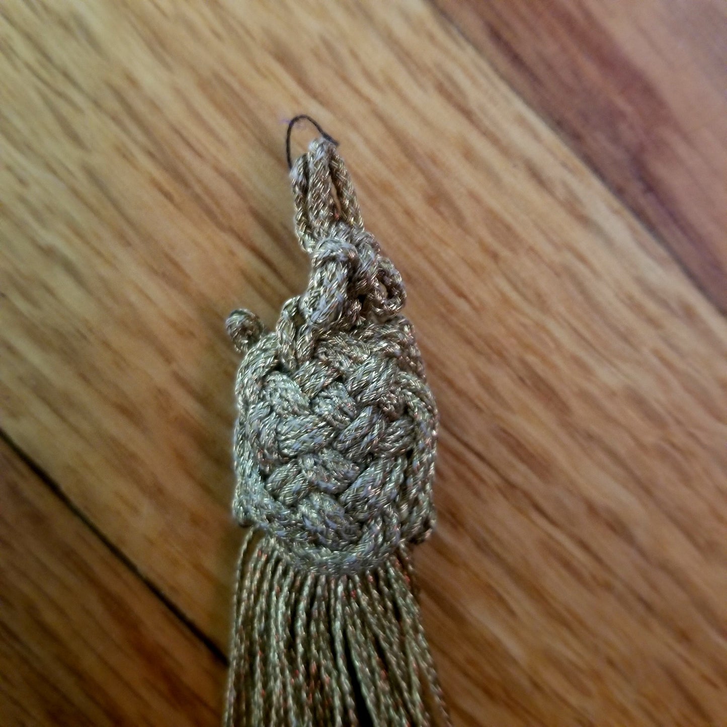 "Tortoise and Pink" Handwoven Tassels
