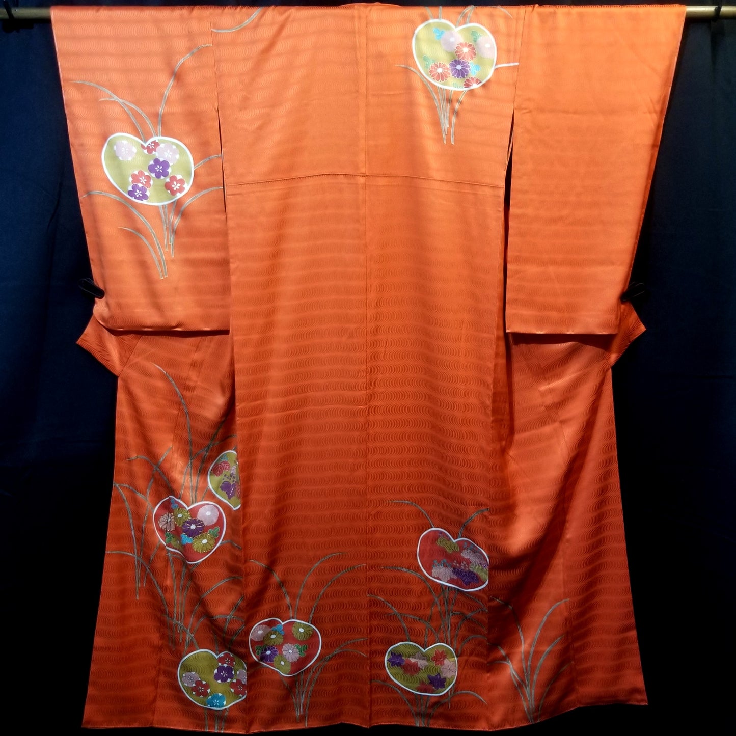 "Heart Lillies" Vintage Japanese Kimono