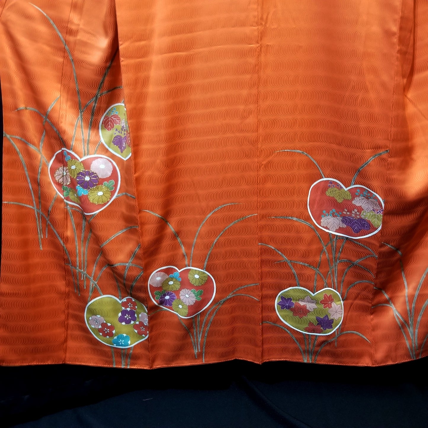 "Heart Lillies" Vintage Japanese Kimono