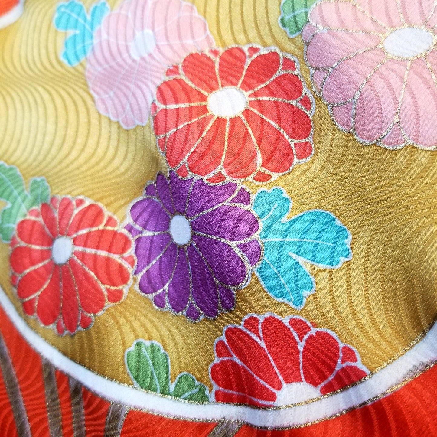 "Heart Lillies" Vintage Japanese Kimono
