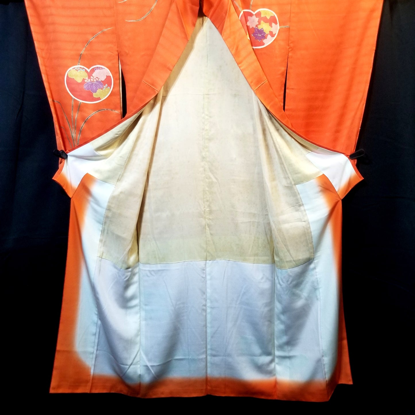 "Heart Lillies" Vintage Japanese Kimono