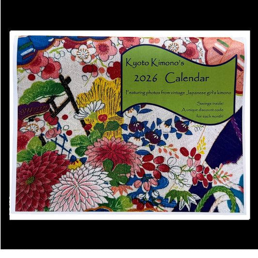 2026 Wall Calendar - Girls Kimono