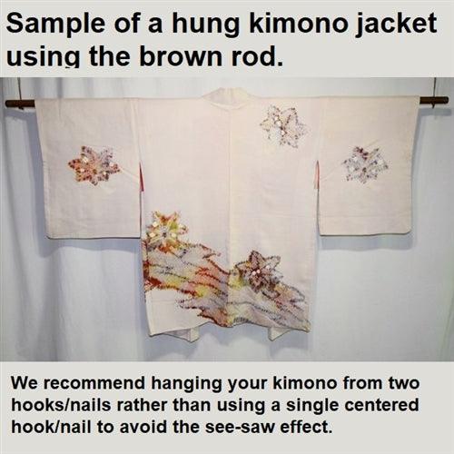 60" Kimono Display Rod (Black) - Kyoto Kimono