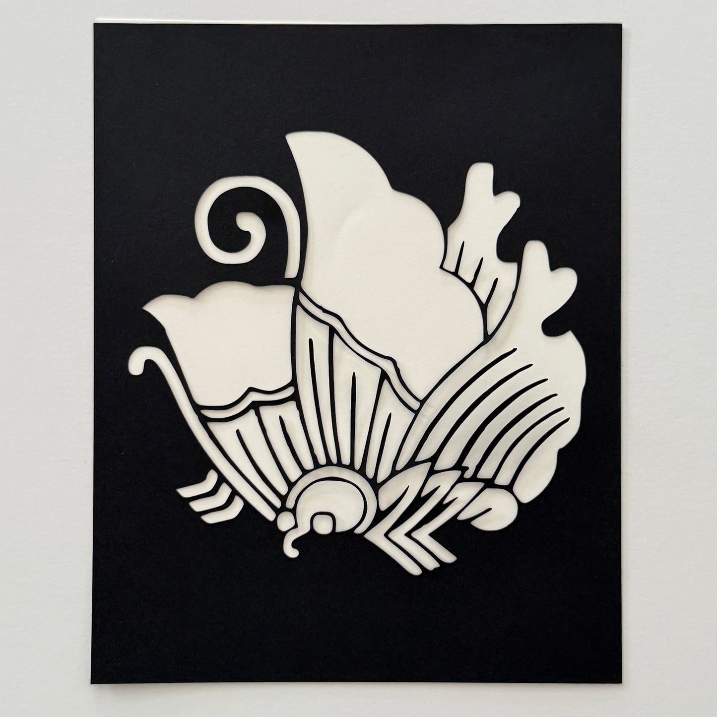"Butterfly Crest" Katagami Art