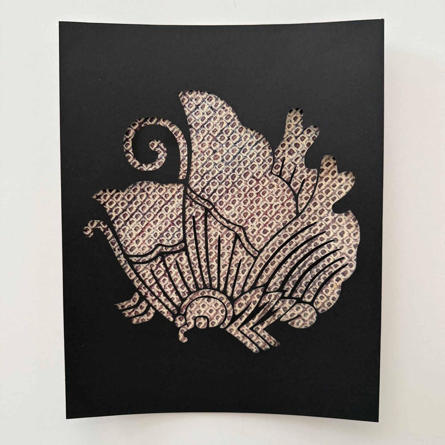 "Butterfly Crest" Katagami Art