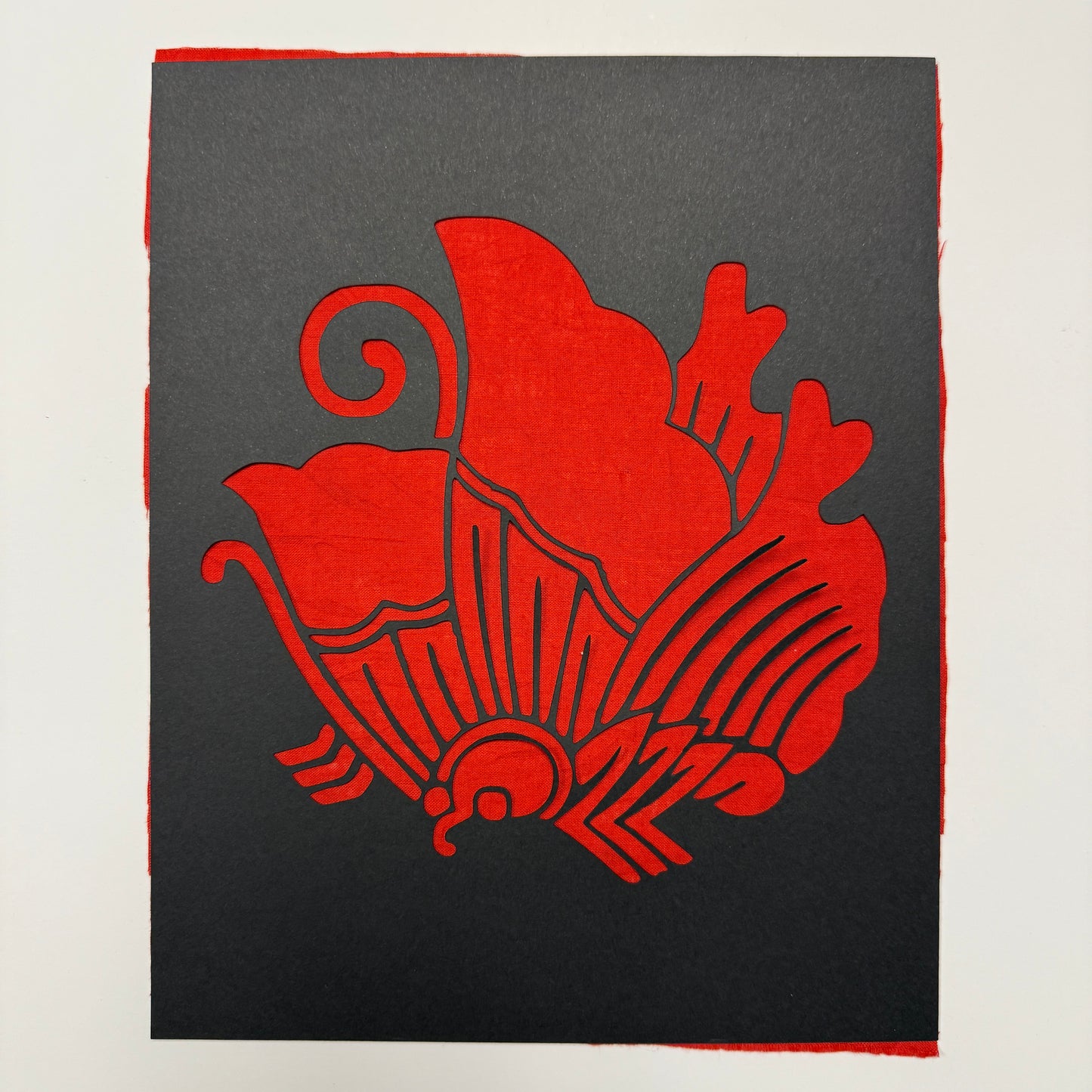 "Butterfly Crest" Katagami Art