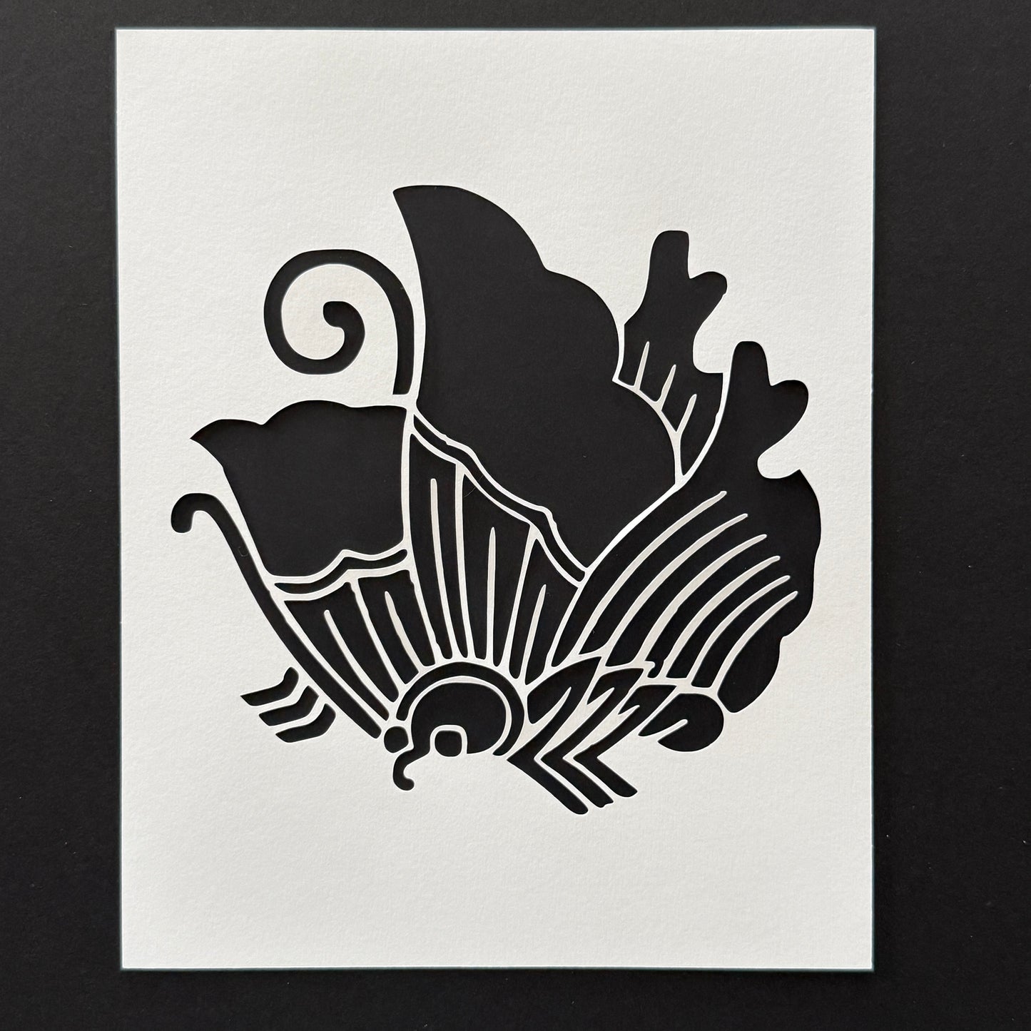 "Butterfly Crest" Katagami Art