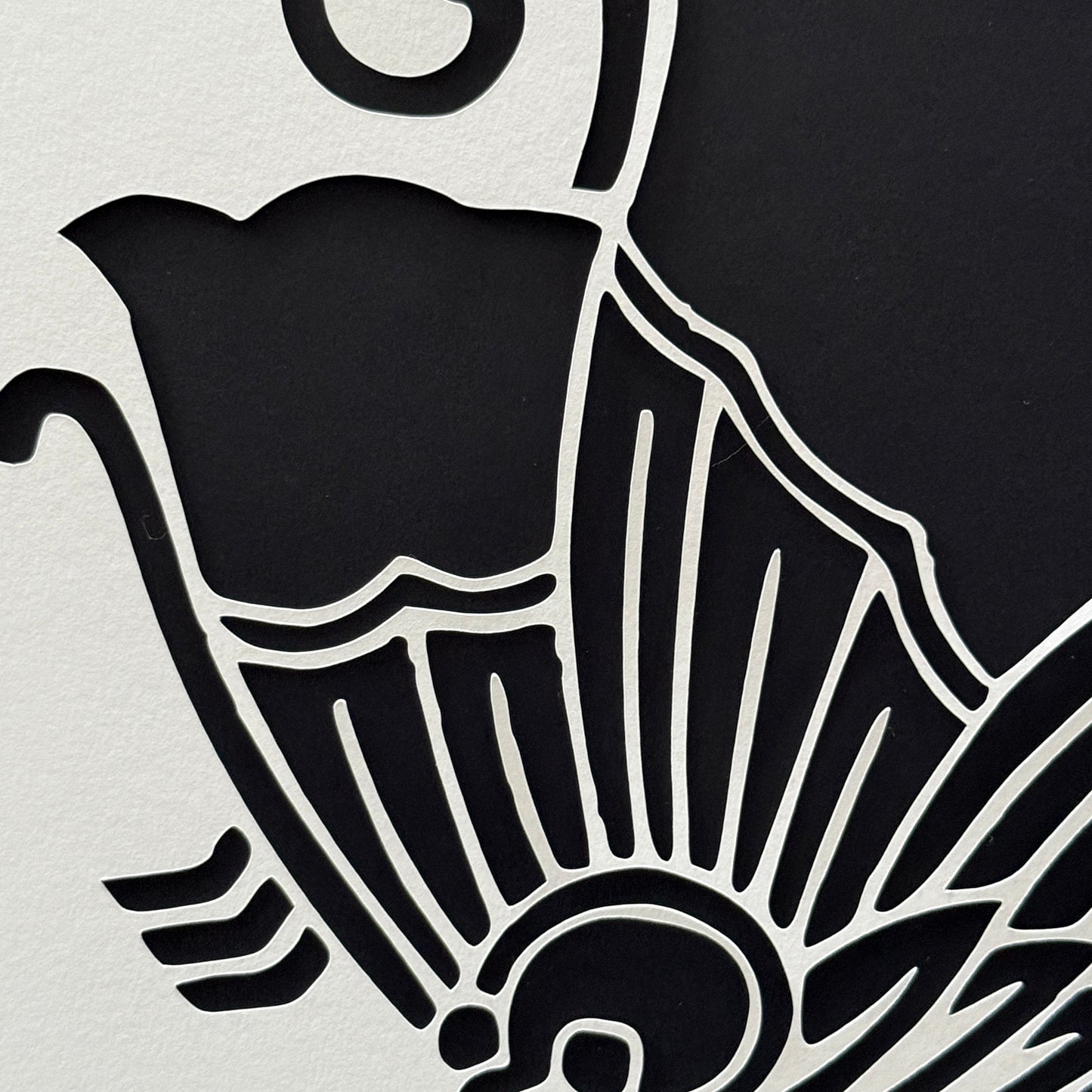 "Butterfly Crest" Katagami Art
