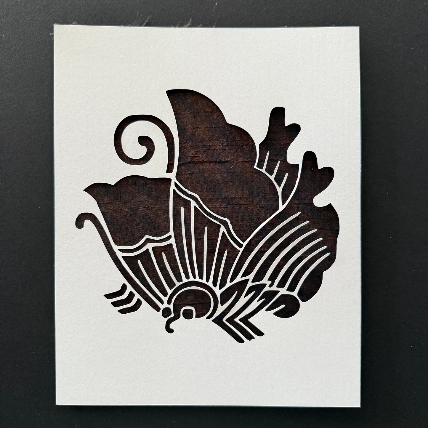 "Butterfly Crest" Katagami Art