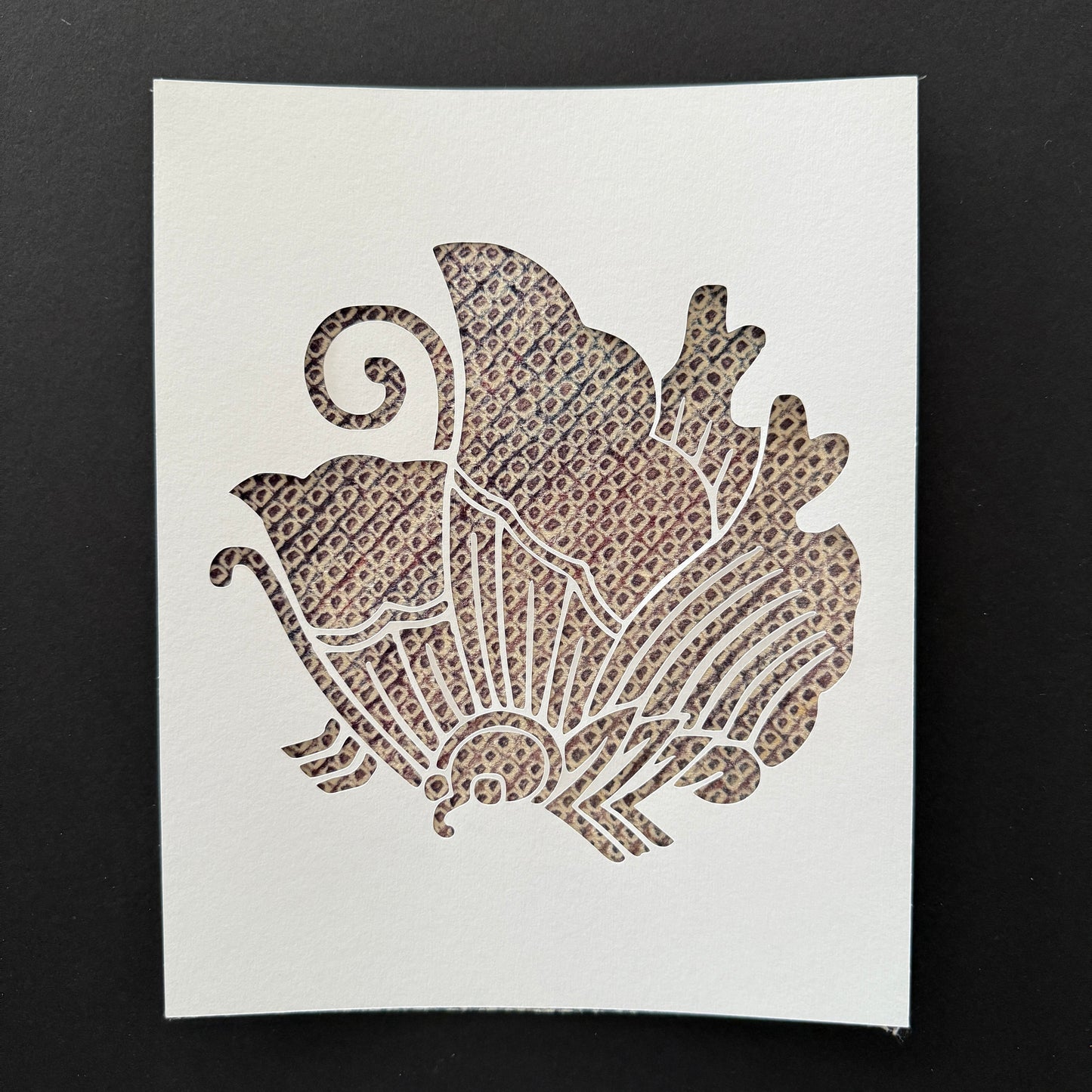"Butterfly Crest" Katagami Art