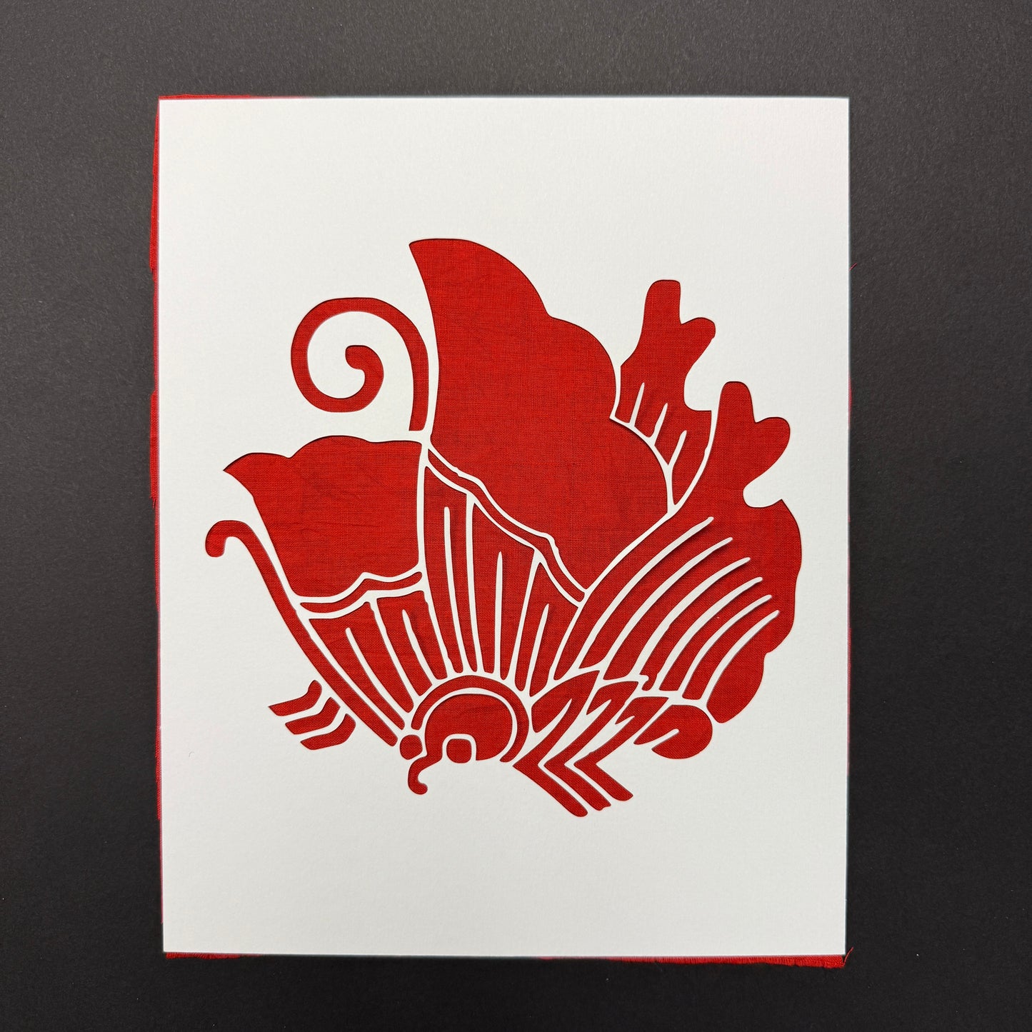 "Butterfly Crest" Katagami Art