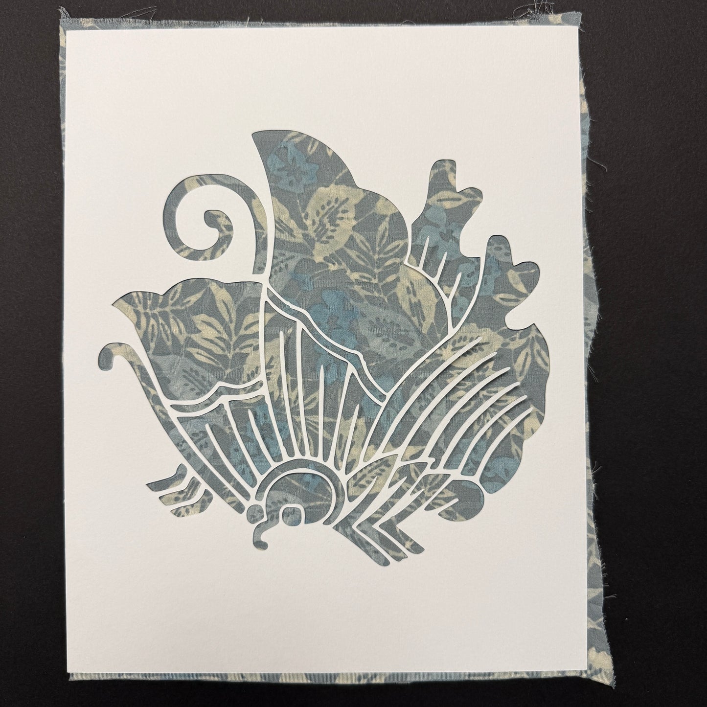 "Butterfly Crest" Katagami Art