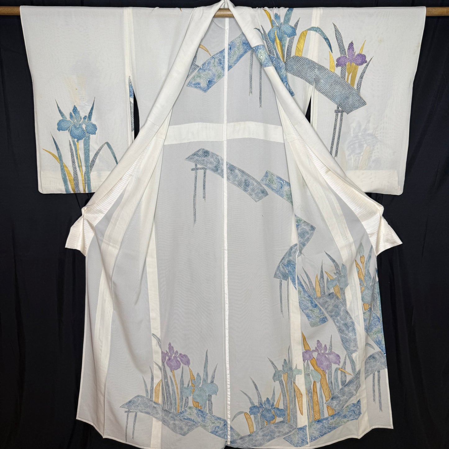 "Iris Cascade" Kimono Obi Set