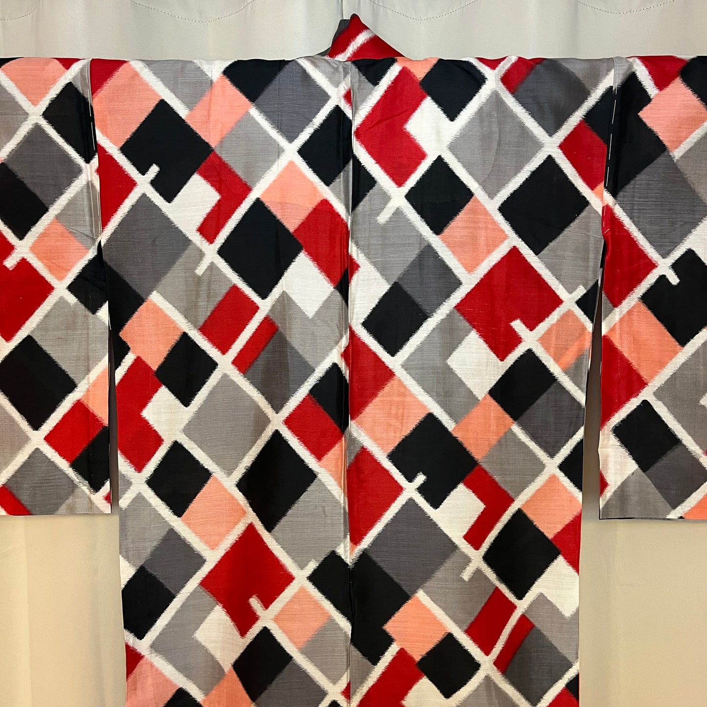"Fair and Square" Vintage Meisen Kimono