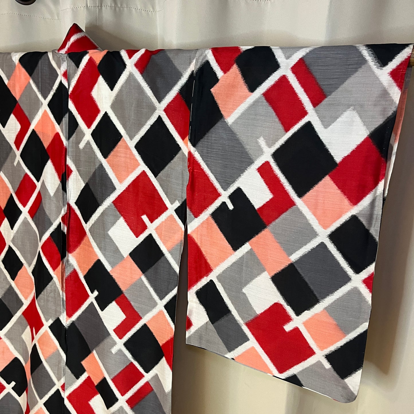 "Fair and Square" Vintage Meisen Kimono