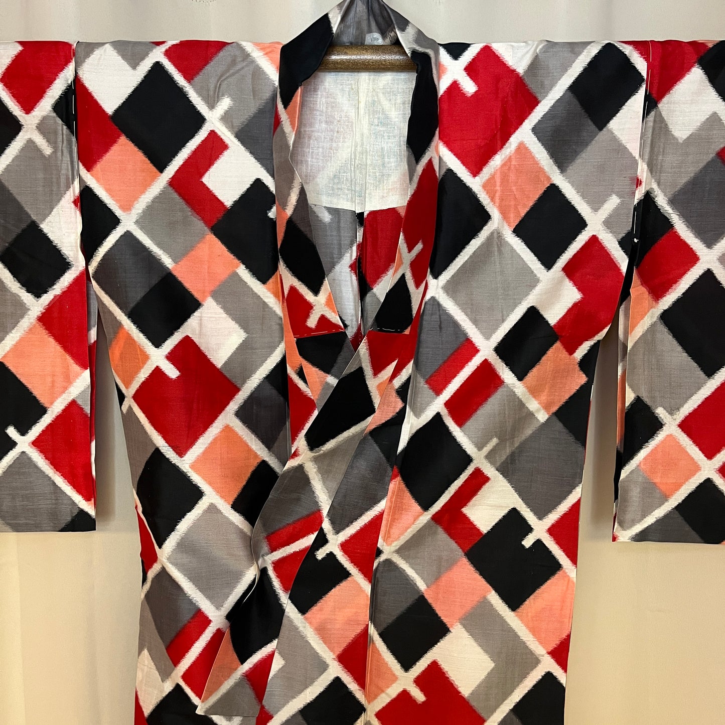 "Fair and Square" Vintage Meisen Kimono