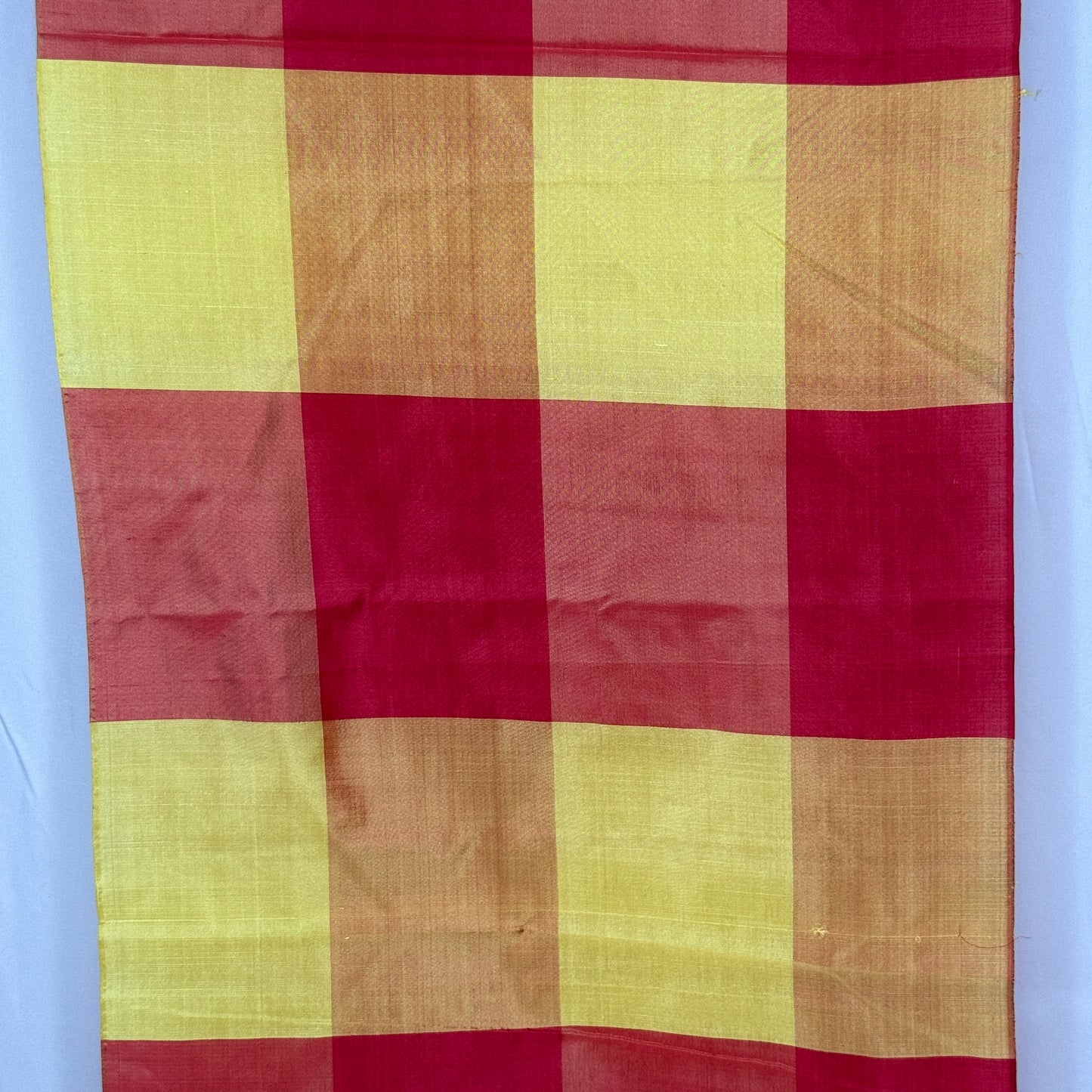 "Sunfire Checks" Vintage Kimono Yardage