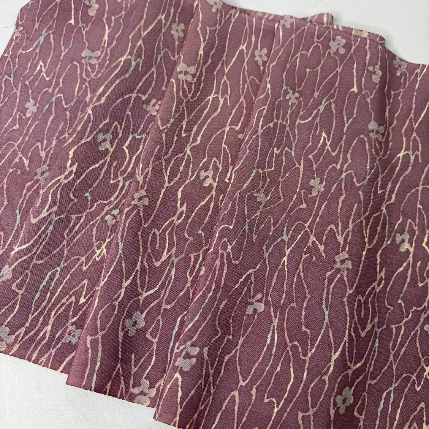 "Twilight Petals" Vintage Kimono Yardage