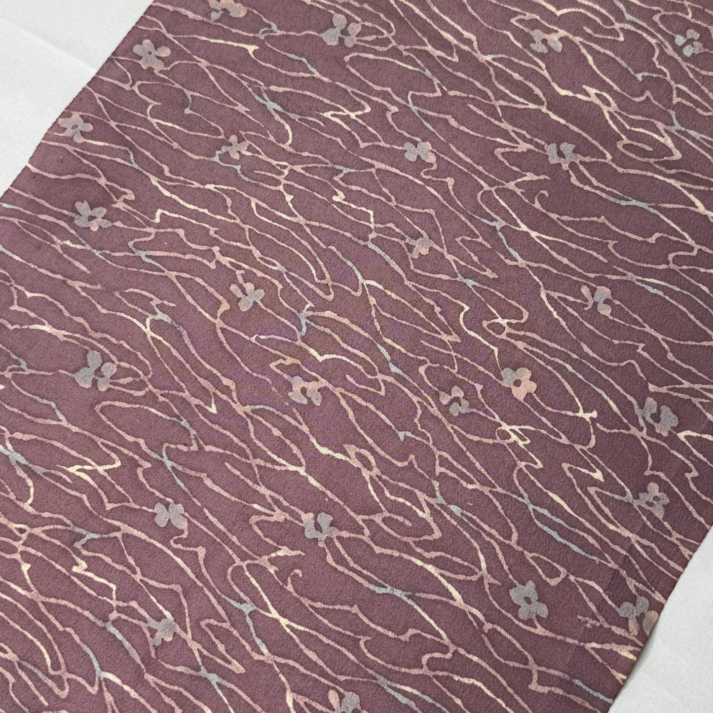 "Twilight Petals" Vintage Kimono Yardage