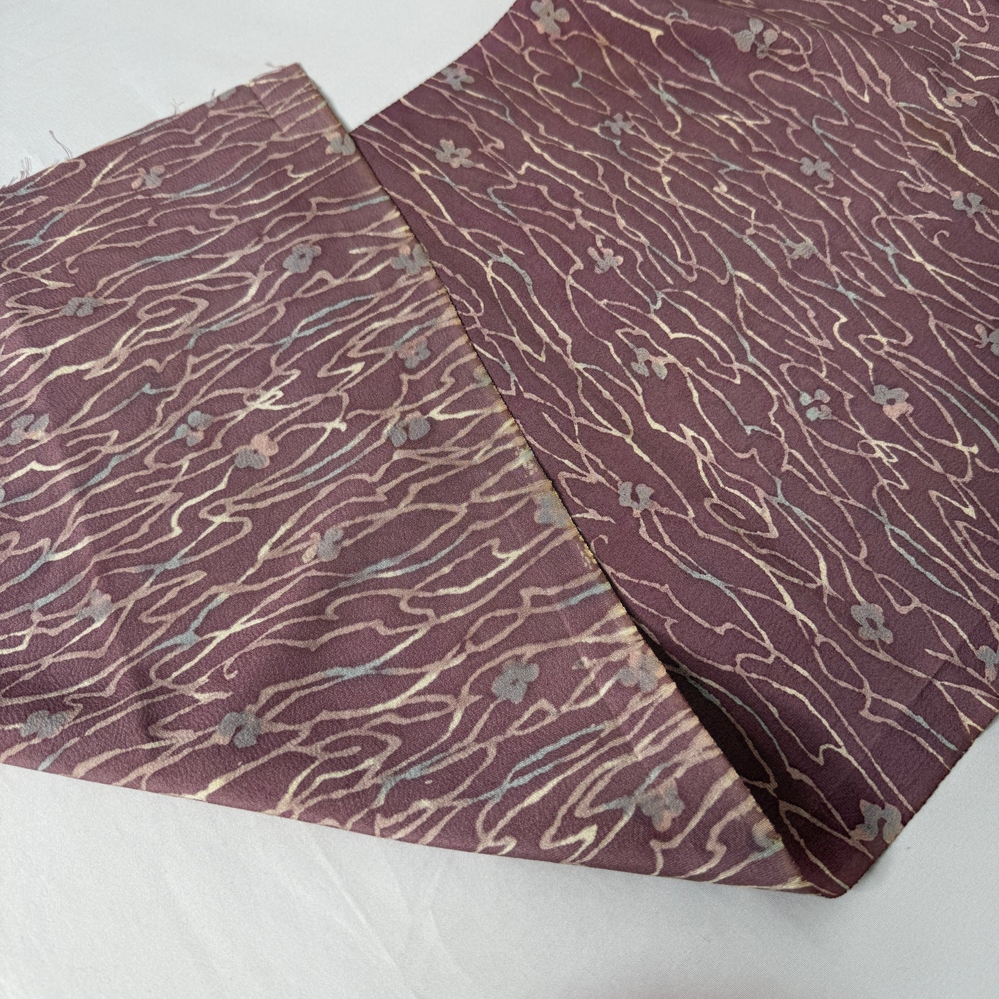 "Twilight Petals" Vintage Kimono Yardage