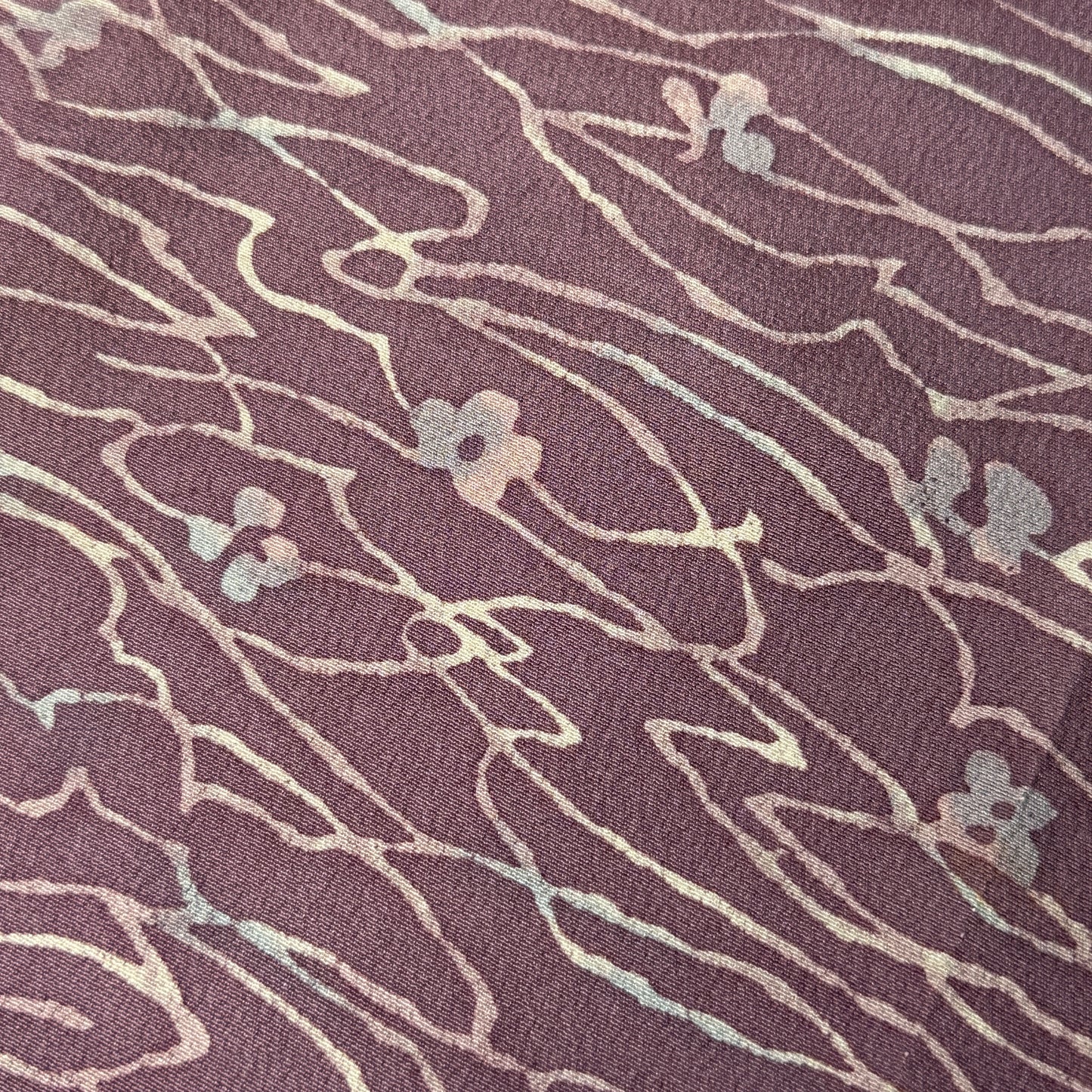 "Twilight Petals" Vintage Kimono Yardage