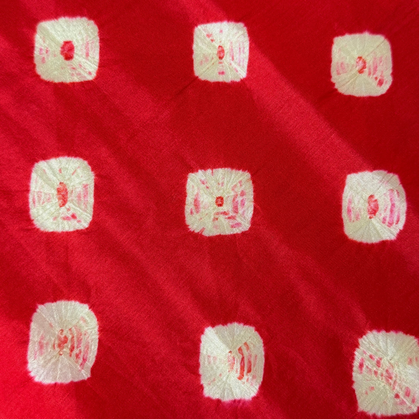 "Scarlet Shibori" Vintage Kimono Yardage