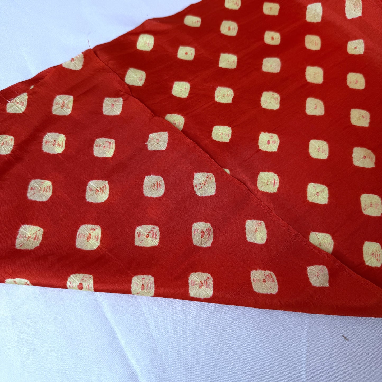 "Scarlet Shibori" Vintage Kimono Yardage