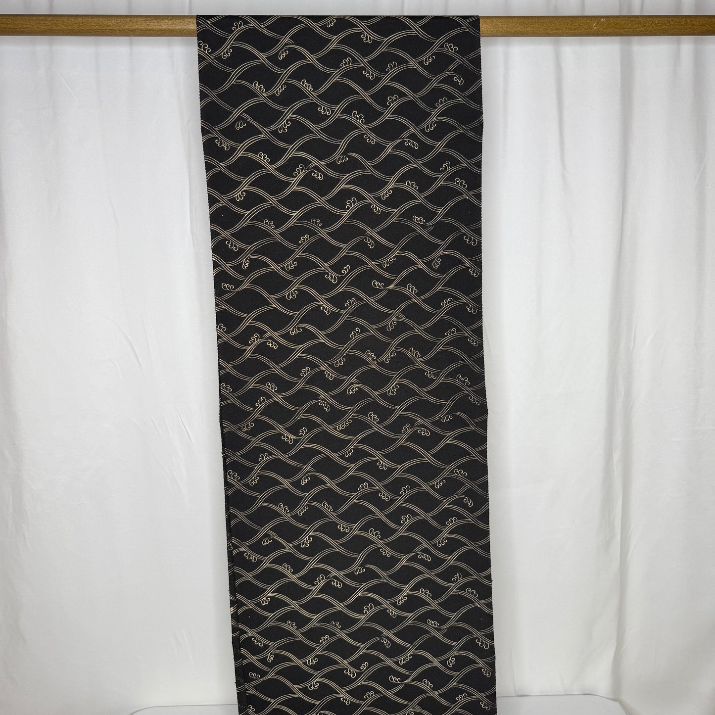"Midnight Currents" Vintage Kimono Yardage