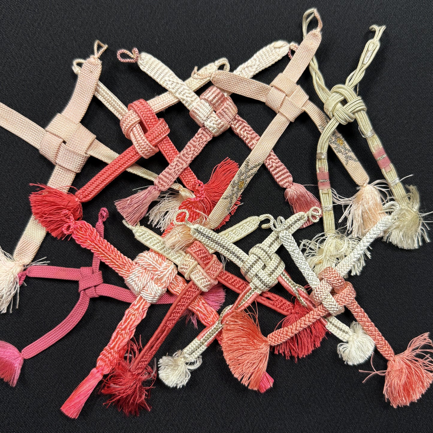 "Ten Pink Pairs" Haori Himo Bundle