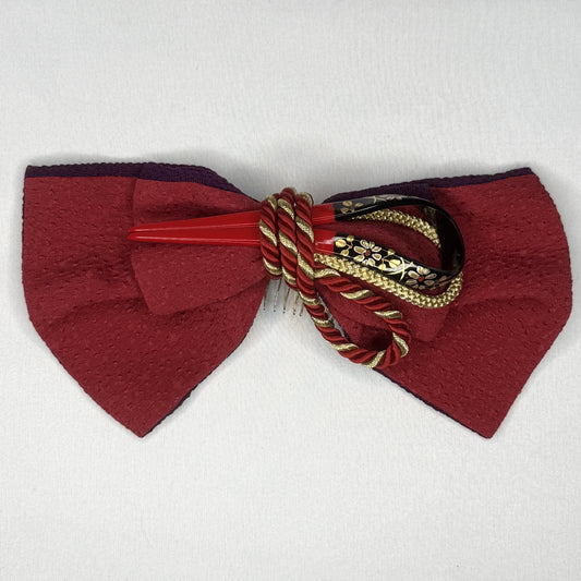 "Hair Stick Bow" Vintage Kanzashi Comb