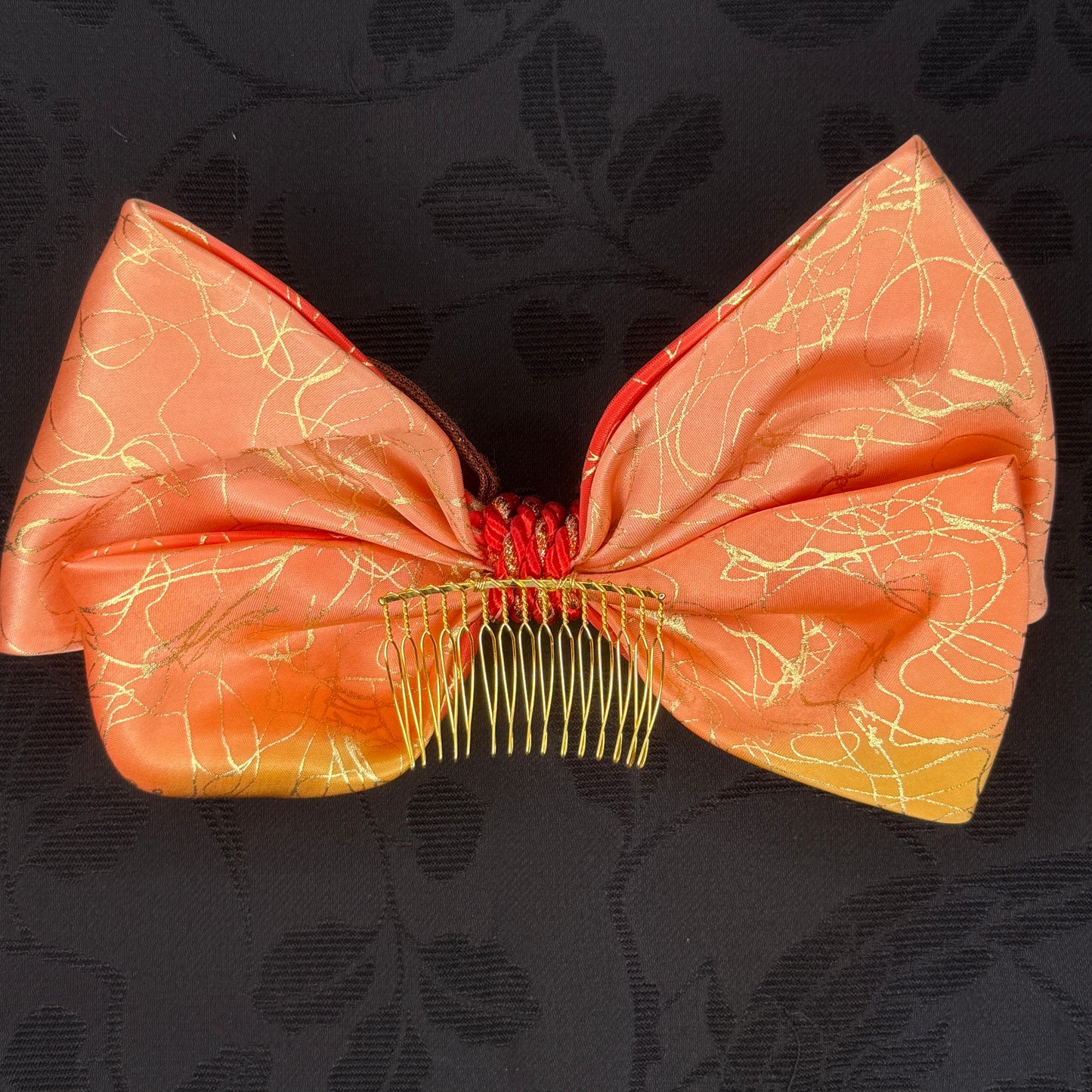 "Autumn Sunset" Vintage Kanzashi Comb