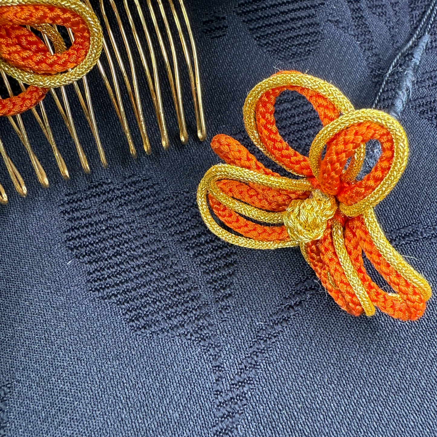 "Three Piece" Vintage Kanzashi Comb