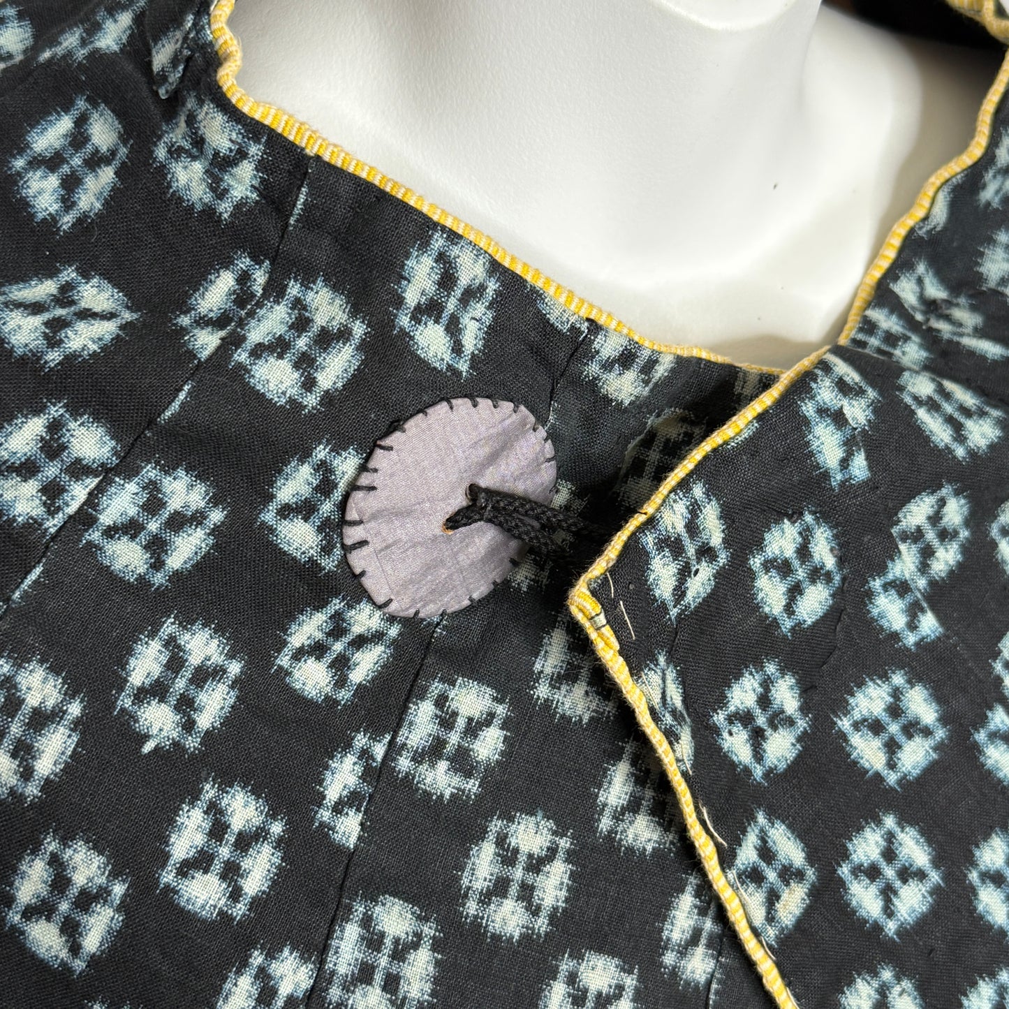 "Dots and Dashes" Antique Indigo Cape