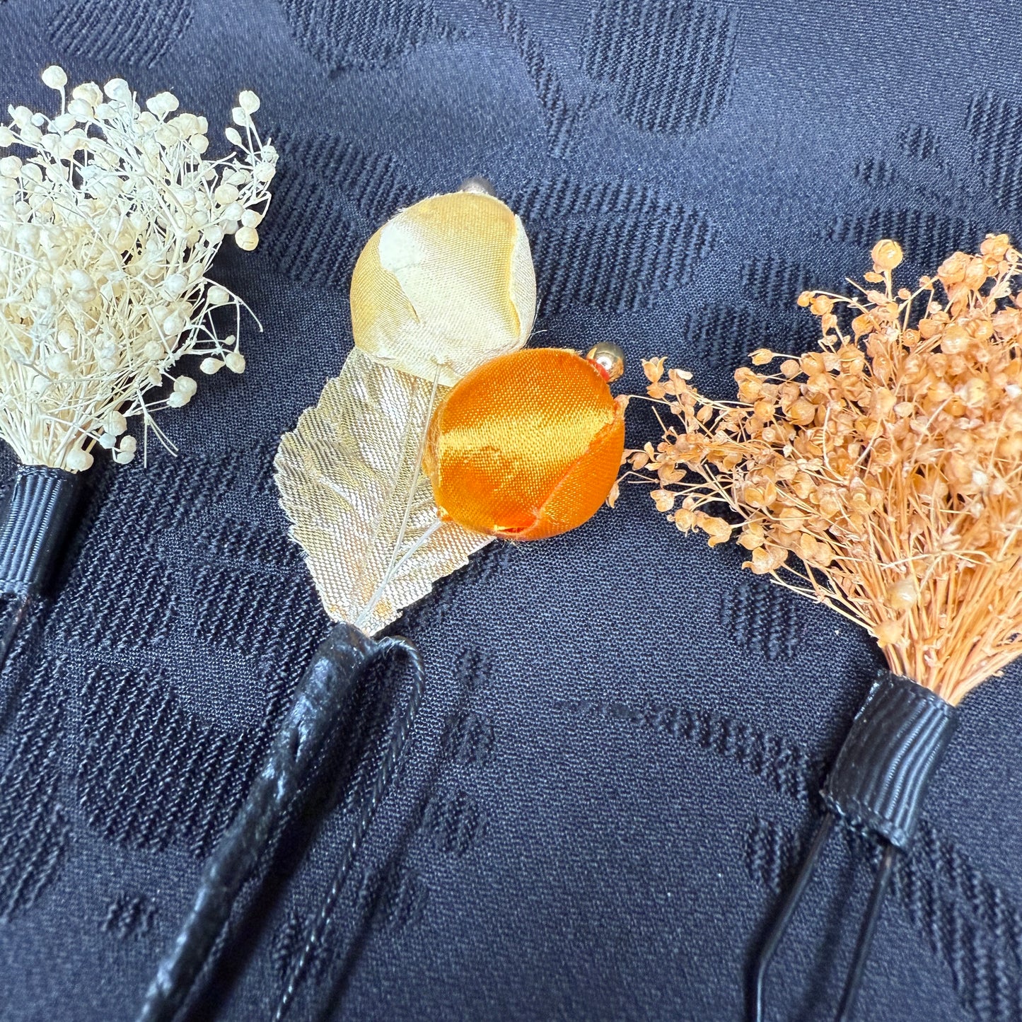 "Harvest Glow" Vintage Kanzashi Hair Pins