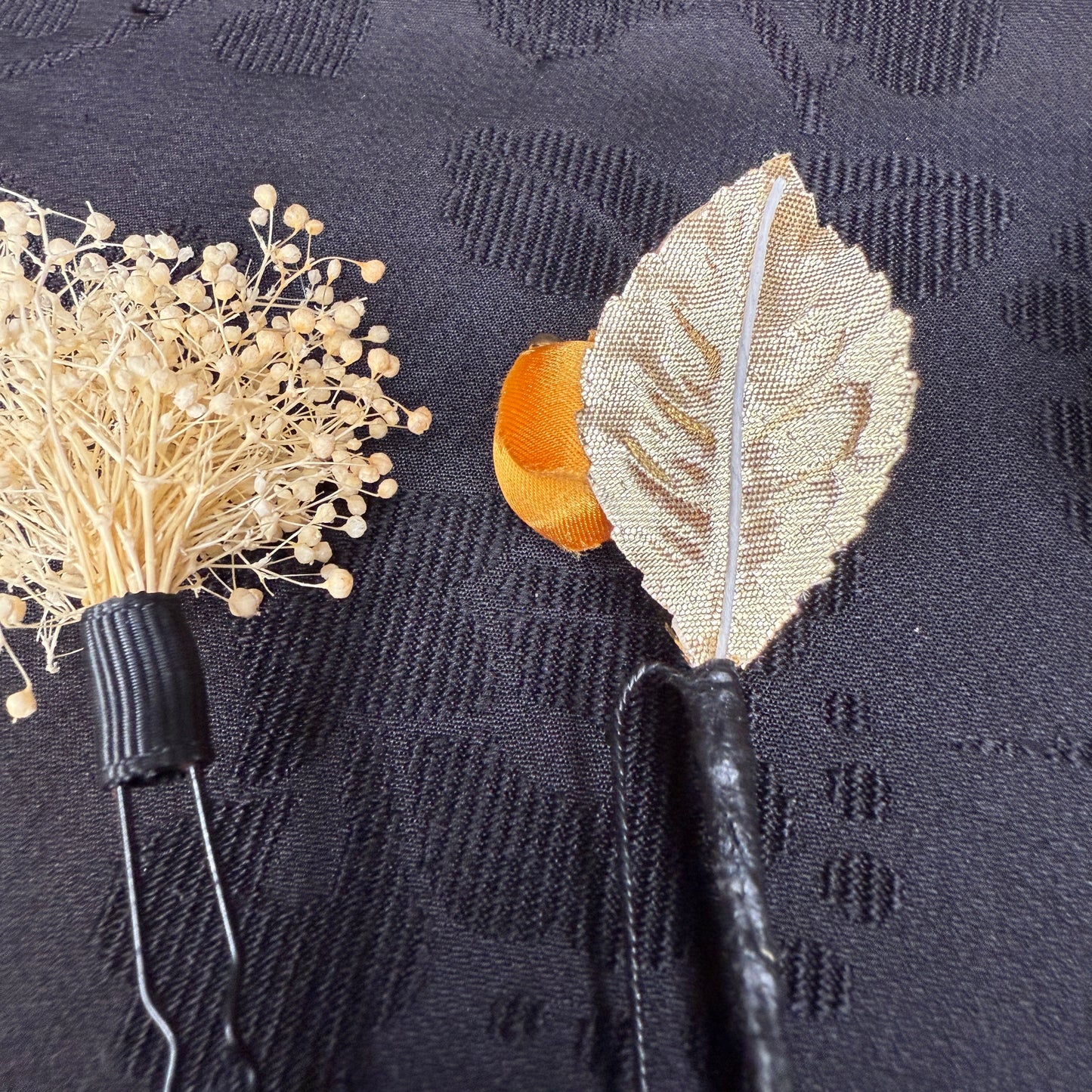 "Harvest Glow" Vintage Kanzashi Hair Pins