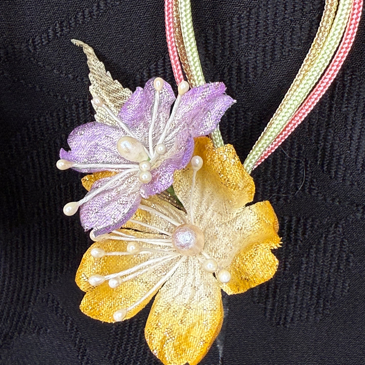 "Hikari no Hana" Vintage Kanzashi Hair Pins
