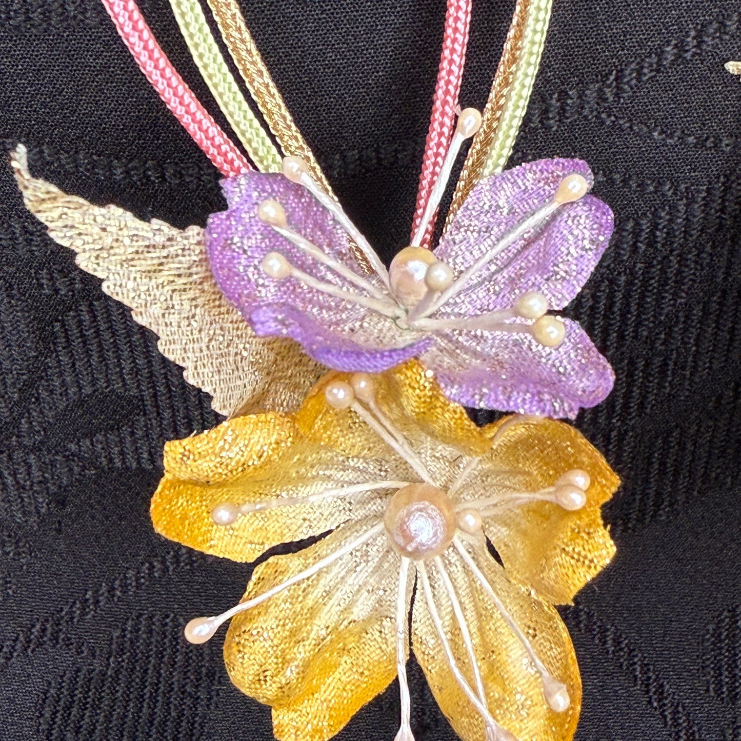 "Hikari no Hana" Vintage Kanzashi Hair Pins