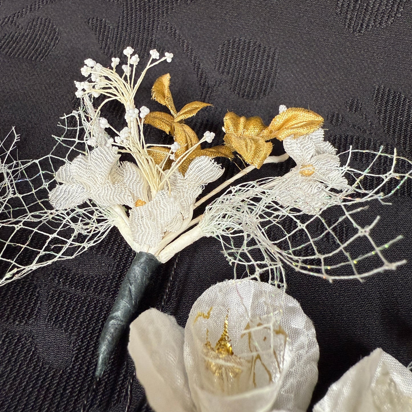 "Winter Bride" Vintage Kanzashi Hair Pins