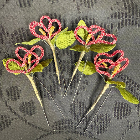 "Heart Loops" Vintage Kanzashi Hair Pins
