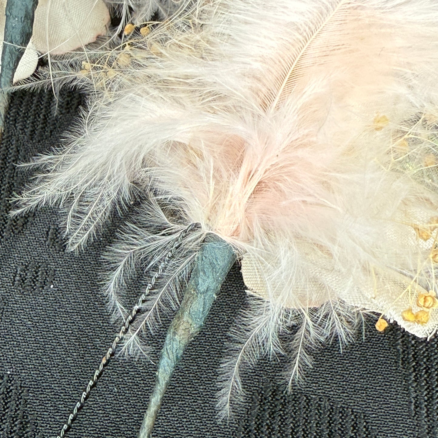 "Featherlight Elegy" Vintage Kanzashi Hair Pins