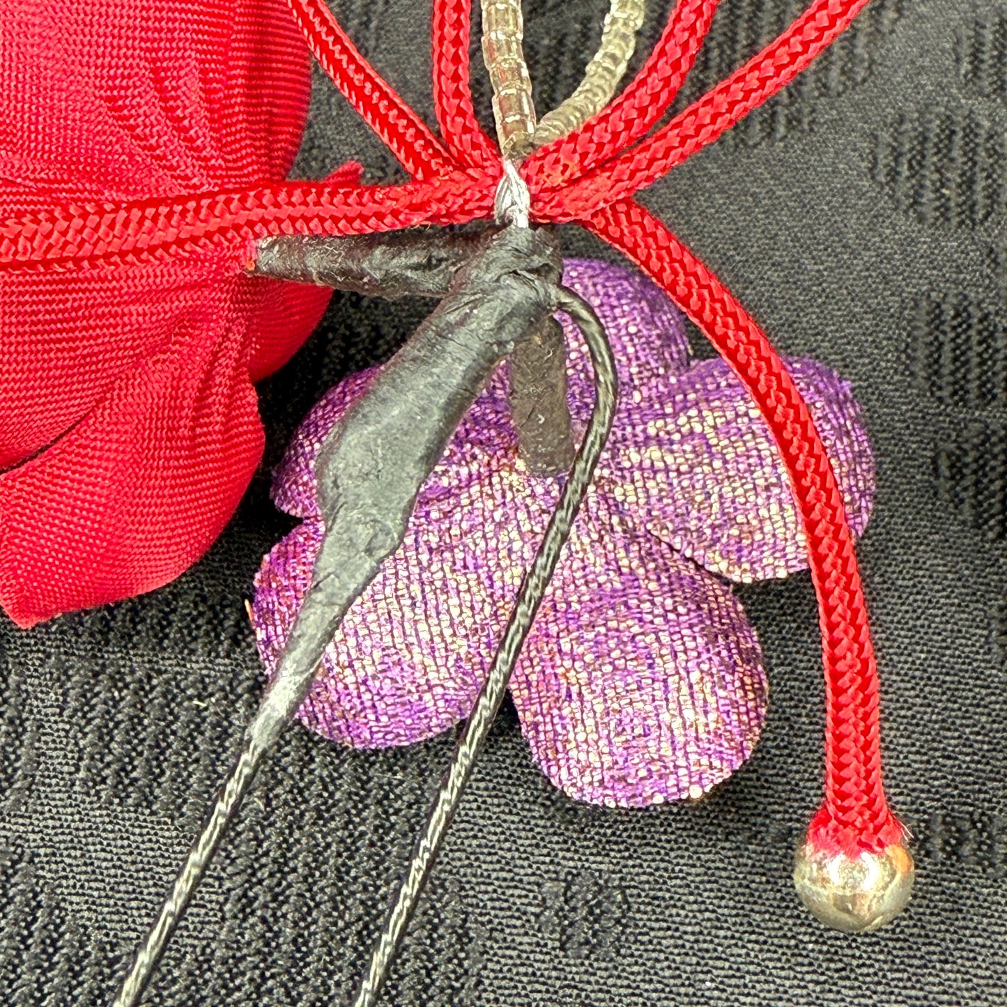"Starlight Plum" Vintage Kanzashi Hair Pins