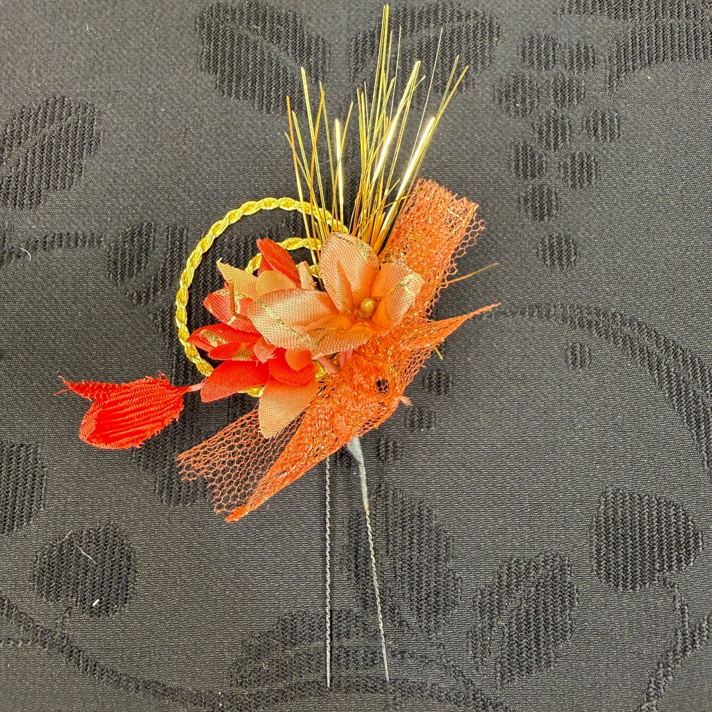 "Autumn Spiral" Vintage Kanzashi Hair Pin