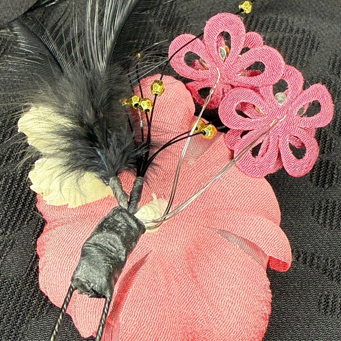 "Luna Rouge" Vintage Kanzashi Hair Pin