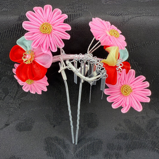 "Pink Jubilee" Vintage Kanzashi Hair Pin