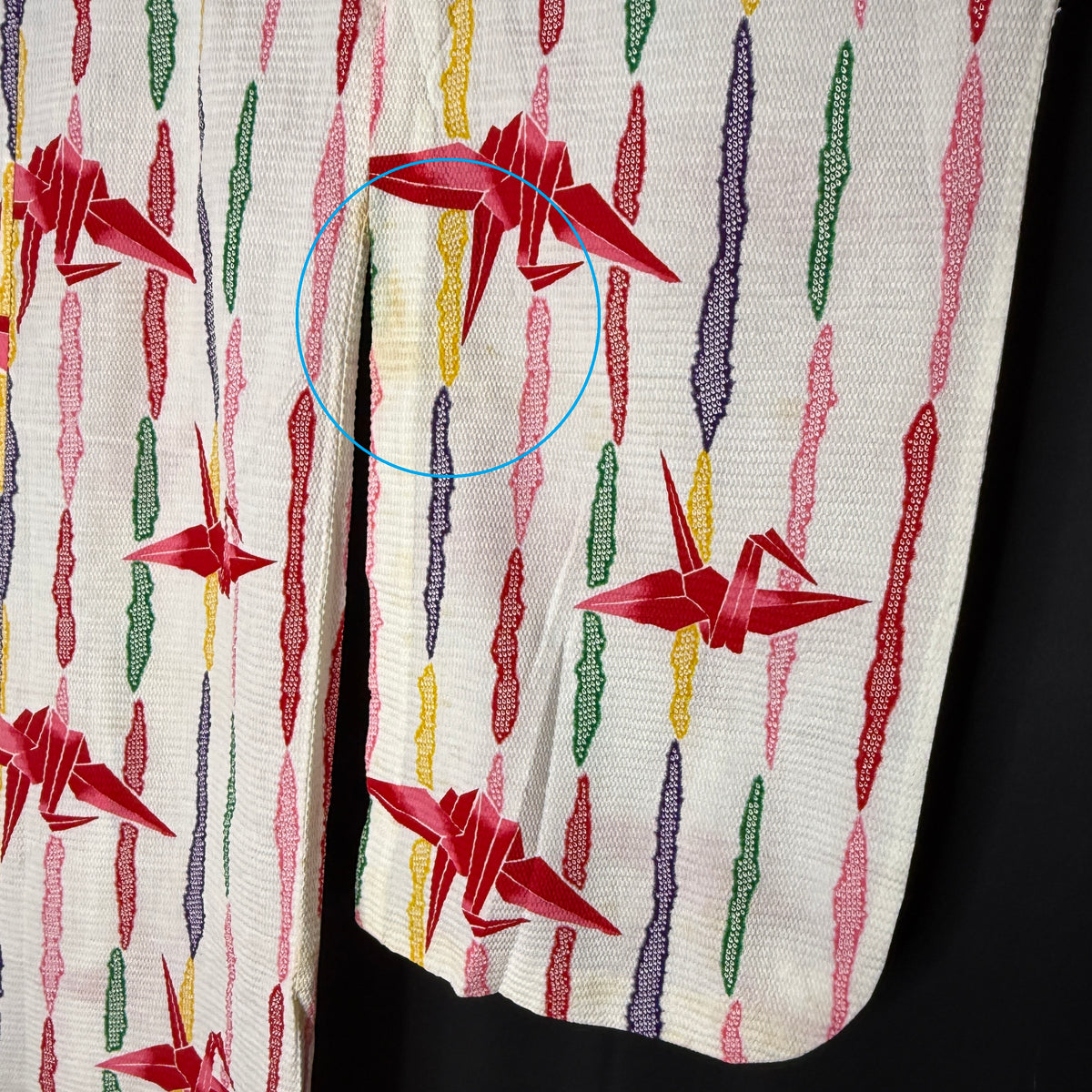 "Rainbow Flight" Vintage Girl's Yukata Kimono