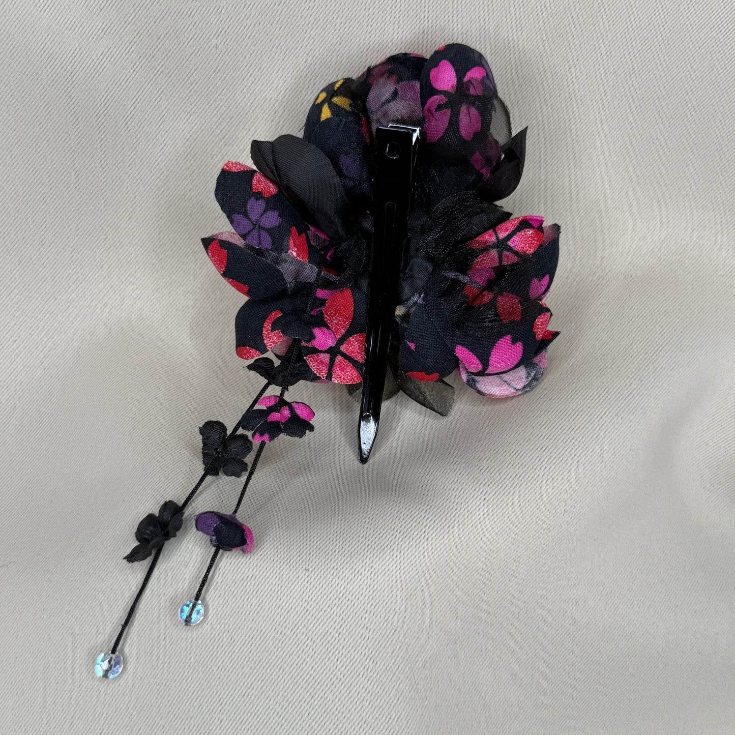 "Geisha Moon" Vintage Kanzashi Hair Clip