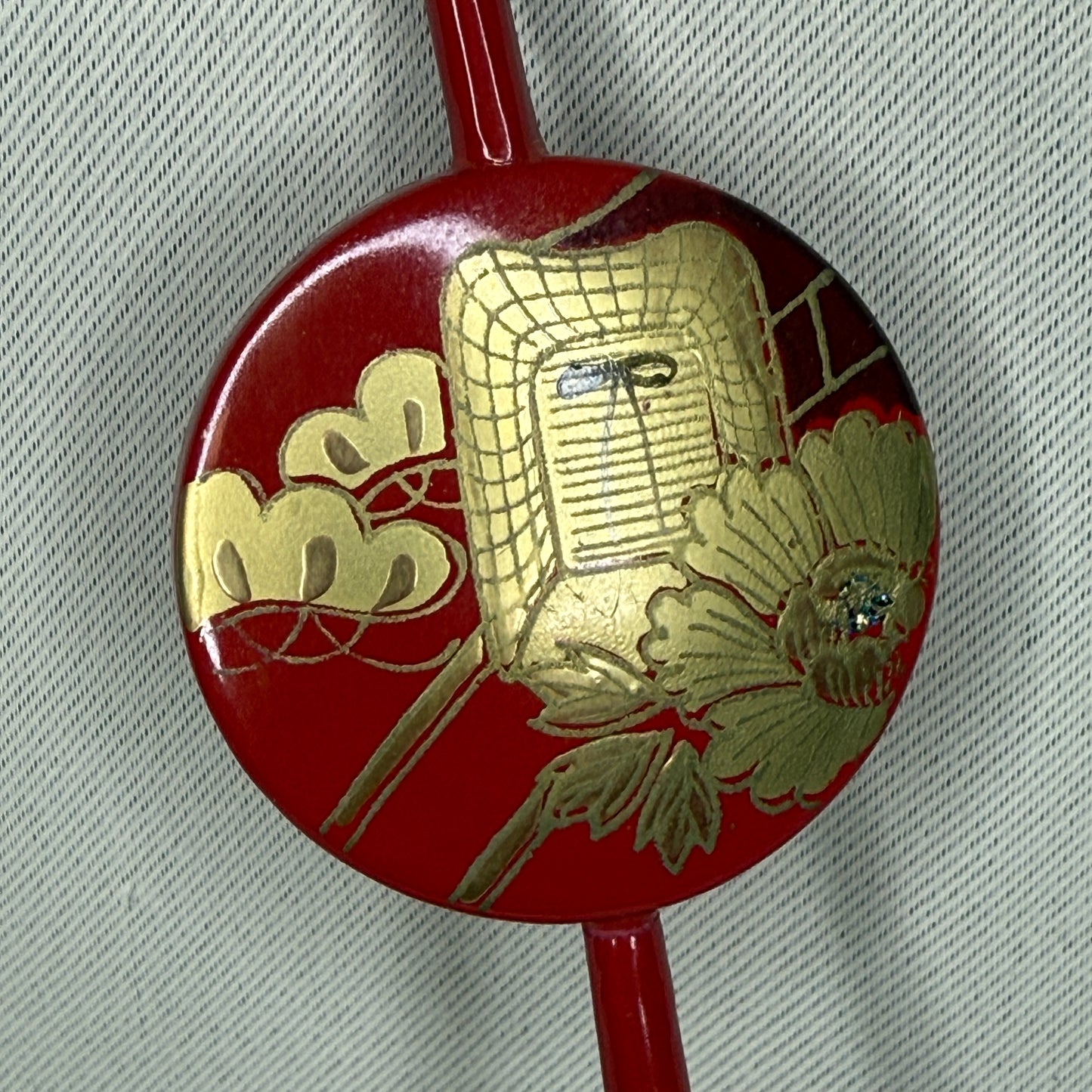"Crimson Bamboo" Vintage Kanzashi Hair Stick